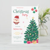 Fun Santa Christmas Party Invitation (Debout devant)