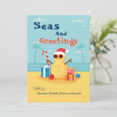 Fun Santa Claus Saison Nouvel An Carte de Noël (Debout devant)