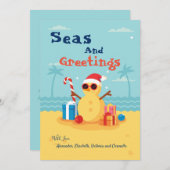 Fun Santa Claus Saison Nouvel An Carte de Noël (Devant / Derrière)