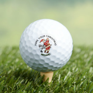 Fun Santa Golf T - shirts de naam van het seizoen Golfballen