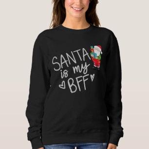Fun Santa is mijn BFF-kerstvette witte tekst Trui