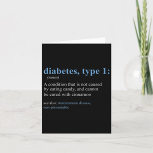 Fun Sarcasm T1d Diabetes Definition Awareness Kaart