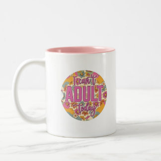 Fun Sarcastic Colourful Adulting Mug Tweekleurige Koffiemok