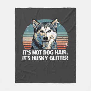 Fun & Schattig Siberian Husky Hond Glitter Klassie Fleece Deken