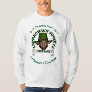 Fun schattige leprechaun gepersonaliseerd St Patri T-shirt