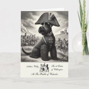 Fun Schnauzer Britse Geschiedenis Gevouwen Wenskaa Kaart