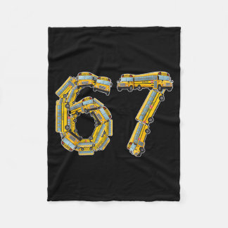Fun School Bus 67 Teacher Appreciation 67 Meme Bus Fleece Deken