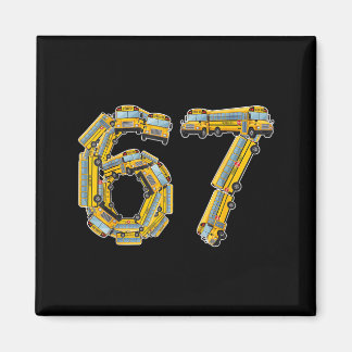 Fun School Bus 67 Teacher Appreciation 67 Meme Bus Magneet