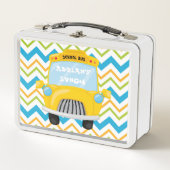 Fun School-bus op Chevron Background (Voorkant)