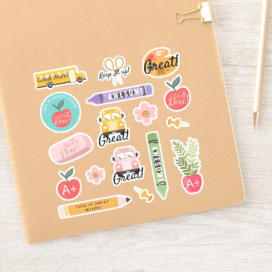 Fun-schoolleraar sprak over aanmoediging sticker (Notitieboek)