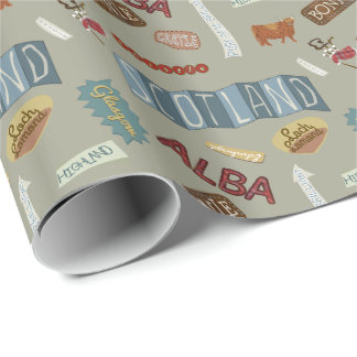 Fun, Schotland, verpakkingspapier Cadeaupapier