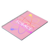 Fun Science Quote Modern Girly Pink Notitieboek (Linkerzijde)