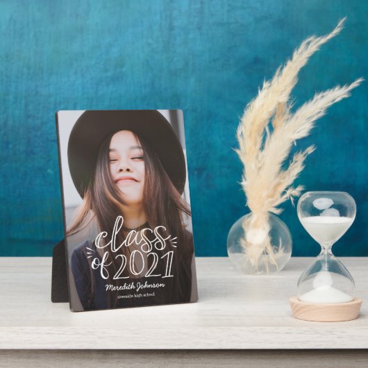 Fun Script Afstuderen Photo Plaque Fotoplaat (Zijkant)