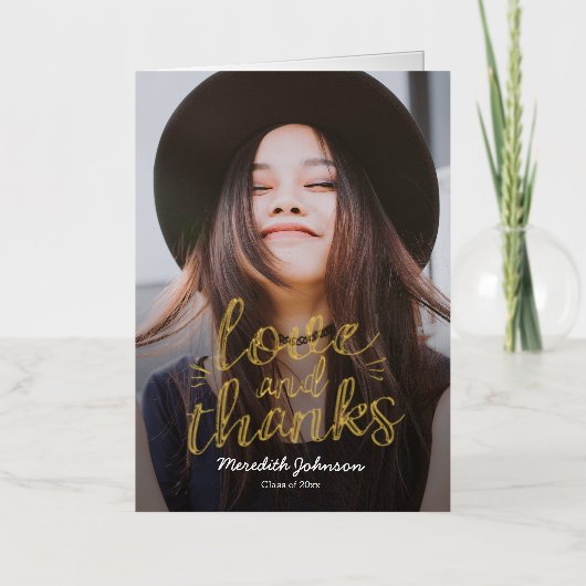 Fun Script FOLIE Afstuderen Hartelijk dank Folie Wenskaart (Voorkant)