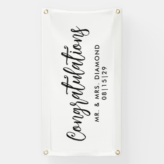Fun Script Gefeliciteerd Car Banner (Verticaal)