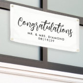 Fun Script Gefeliciteerd Car Banner (Buitenkant Gebouw)