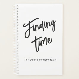 Fun Script Gepersonaliseerd Zwart & Wit Planner