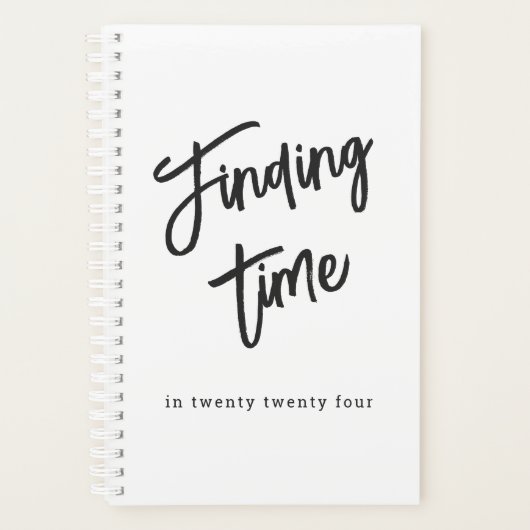 Fun Script Gepersonaliseerd Zwart & Wit Planner (Voorkant)