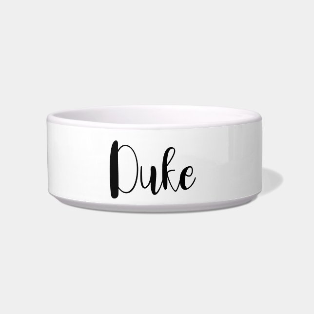 Fun script pet name aangepaste bowl voerbakje (Voorkant)