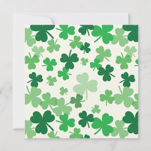 Fun Shamrock St. Patrick's Party Invitation Kaart (Achterkant)