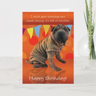 Fun Shar Pei Verjaardag Kaart met Verjaardag Humor