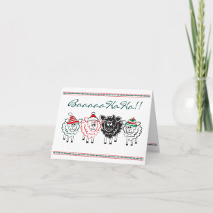 Fun Sheep Christmas Kaart