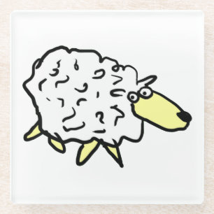 Fun Sheep Glazen Onderzetter