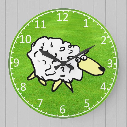 Fun Sheep Illustratie Grote Klok