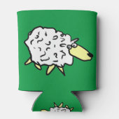 Fun Sheep in een Cartoon stijl Blikjeskoeler (Achterkant)