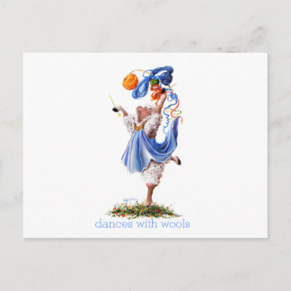 Fun Sheep Incognito Art "Dances with Wools" Briefkaart