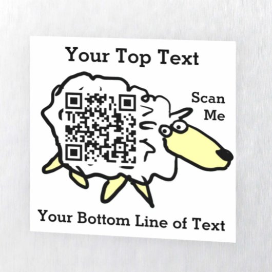 Fun Sheep QR Code Sticker