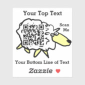 Fun Sheep QR Code Sticker (Vel)