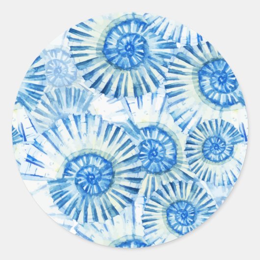 Fun Shell Pattern Ronde Sticker (Voorkant)