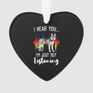 Fun Siberian Husky hoort je Ornament