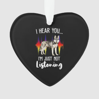 Fun Siberian Husky hoort je Ornament