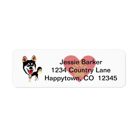 Fun Siberian Husky Return Address Label (Voorkant)