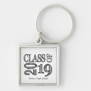 Fun & Simple Pen Sketch Class of 2019 Afstuderen Sleutelhanger