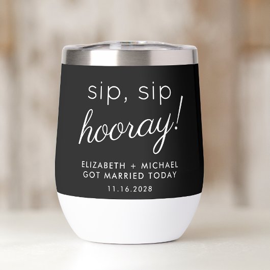 Fun Sip Sip Hooray Mariage noir