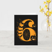 Fun Six Seven 6 7 Meme Design Couples Halloween Kaart (Gele Bloem)