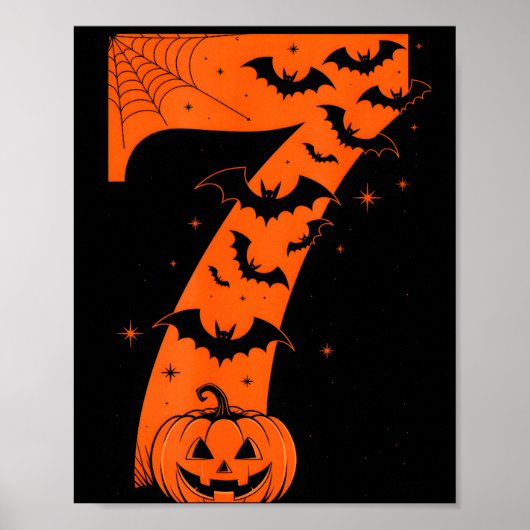 Fun Six Seven 6 7 Meme Design Couples Halloween  Poster (Voorkant)