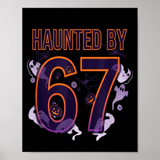 Fun Six Seven 6 7 Meme Design Couples Halloween Poster (Voorkant)