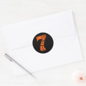 Fun Six Seven 6 7 Meme Design Couples Halloween Ronde Sticker (Envelop)