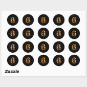 Fun Six Seven 6 7 Meme Design Couples Halloween Ronde Sticker (Vel)