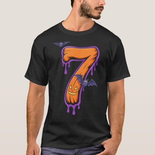 Fun Six Seven 6 7 Meme Design Couples Halloween  T-shirt (Voorkant)