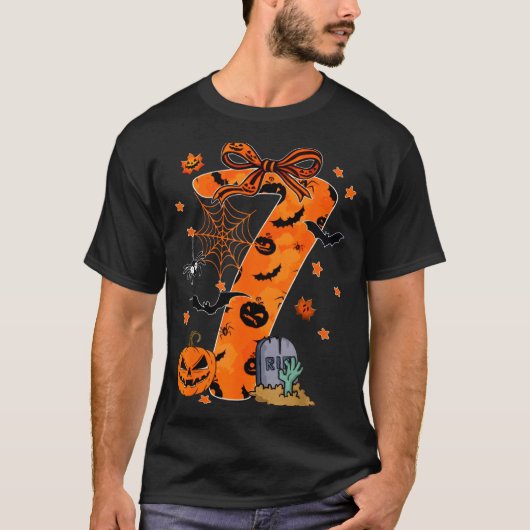 Fun Six Seven 6 7 Meme Design Couples Halloween T-shirt (Voorkant)