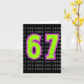 Fun Six Seven 6 7 Meme Design Kaart (Gele Bloem)