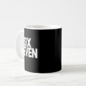 Fun Six Seven 6 7 Meme Design Koffiemok (Voorkant links)
