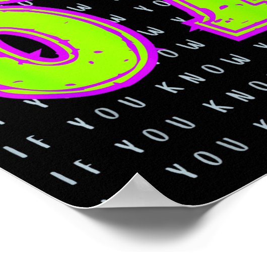 Fun Six Seven 6 7 Meme Design Poster (Hoek)