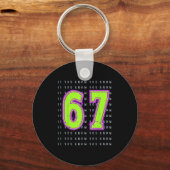 Fun Six Seven 6 7 Meme Design  Sleutelhanger (Voorkant)