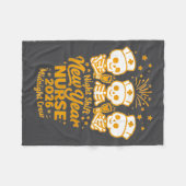 Fun Skeleton Er Icu Nurse Night Shift Crew New Yea Fleece Deken (Voorkant (Horizontaal))